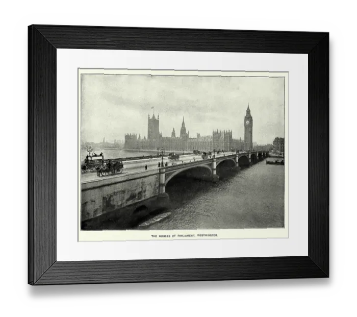 Framed Print : Houses of Parliament and Westminster Bridge, London, 1897 Framed Print : Houses of Parliament and Westminster Bridge, London, 1897