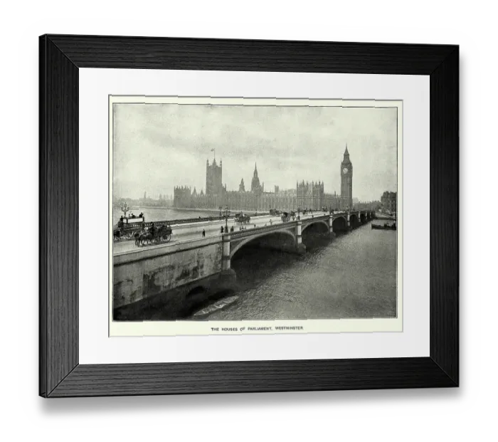 Framed Print : Houses of Parliament and Westminster Bridge, London, 1897 Framed Print : Houses of Parliament and Westminster Bridge, London, 1897