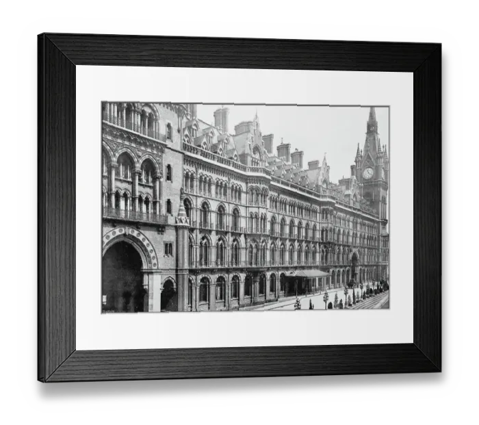Framed Print : Antique photograph of London: St Pancras