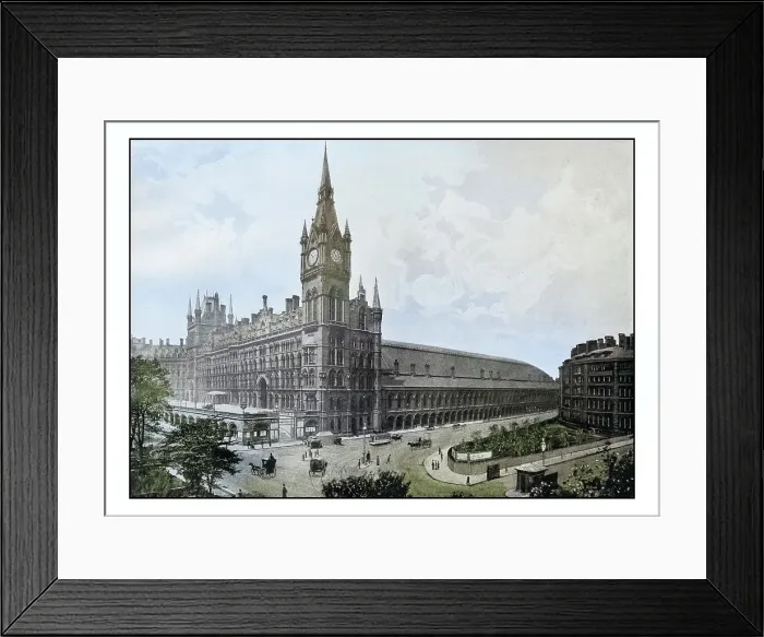 Framed Print : Antique London's photographs: St. Pancras station
