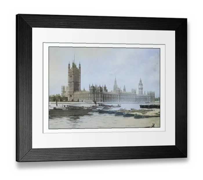 Framed Print : Antique London's photographs: House of Parliament, Westminster Framed Print : Antique London's photographs: House of Parliament, Westminster