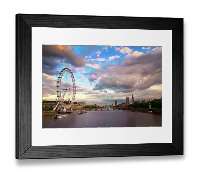 Framed Print : London Eye Evening Framed Print : London Eye Evening