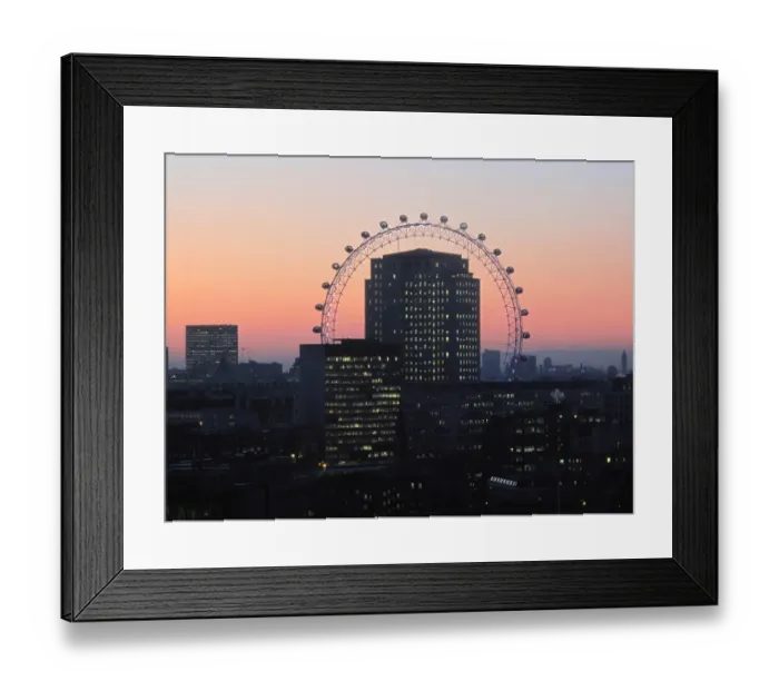 Framed Print : Sunset, London Eye Framed Print : Sunset, London Eye