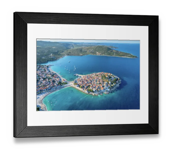 Framed Print : Aerial view of Primoten, Sibenik-Knin, Croatia Framed Print : Aerial view of Primoten, Sibenik-Knin, Croatia