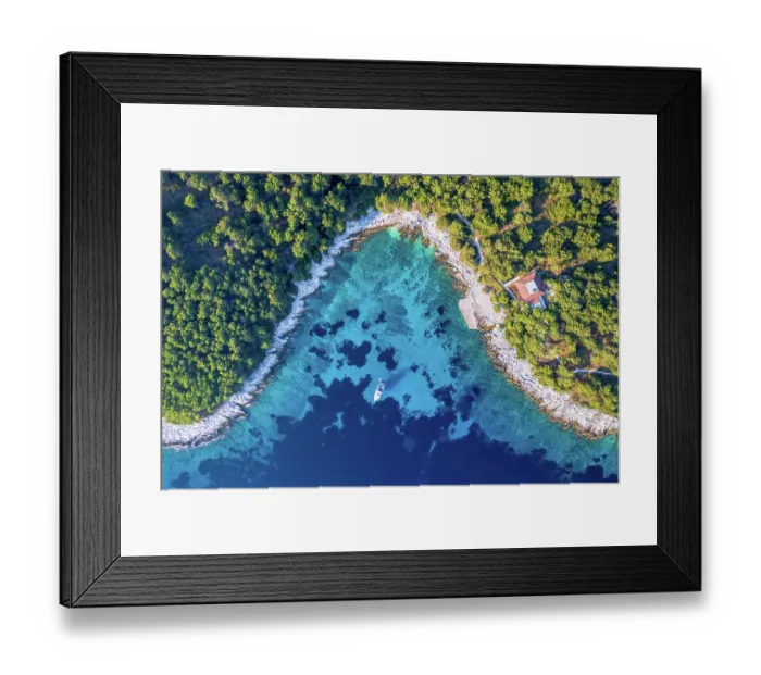 Framed Print : Jerolim, Pakleni (Paklinski) islands, Hvar, Croatia