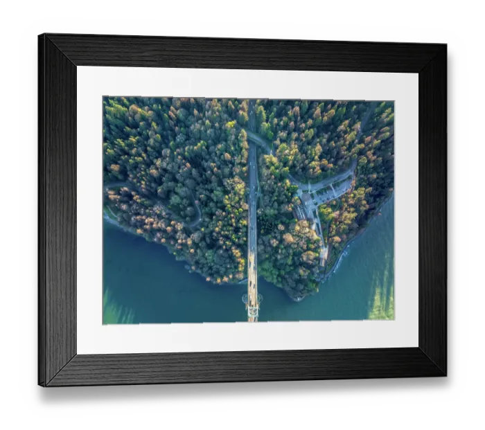 Framed Print : Lions Gate Bridge & Stanley Park, Vancouver, British Columbia, Canada Framed Print : Lions Gate Bridge & Stanley Park, Vancouver, British Columbia, Canada