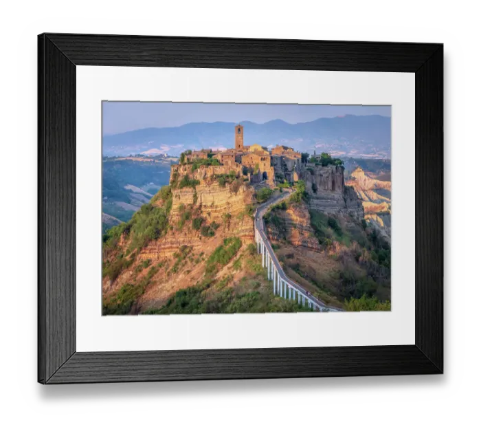 Framed Print : Dusk at Civita di Bagnoregio, Viterbo, Lazio, Italy Framed Print : Dusk at Civita di Bagnoregio, Viterbo, Lazio, Italy