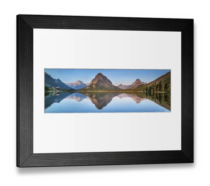 Framed Print : Dawn At Swiftcurrent Lake, Many Glacier, Glacier National Park, Montana, USA