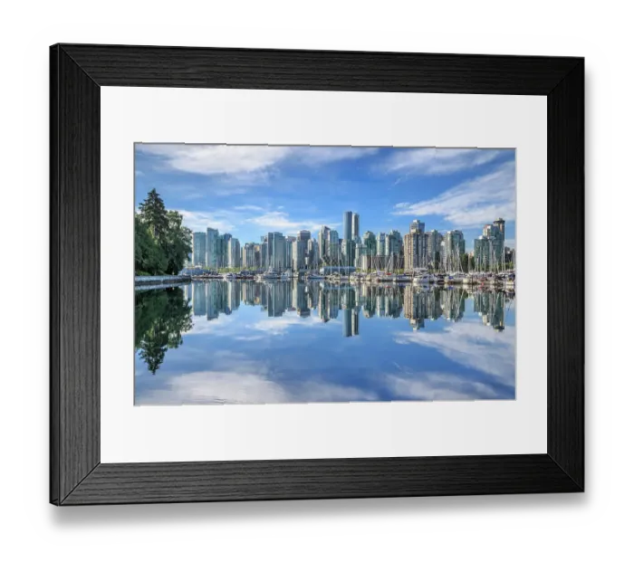Framed Print : Downtown Vancouver City Skyline, British Columbia, Canada