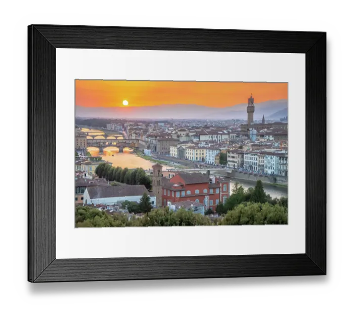 Framed Print : Sunset at Florence, Tuscany, Italy