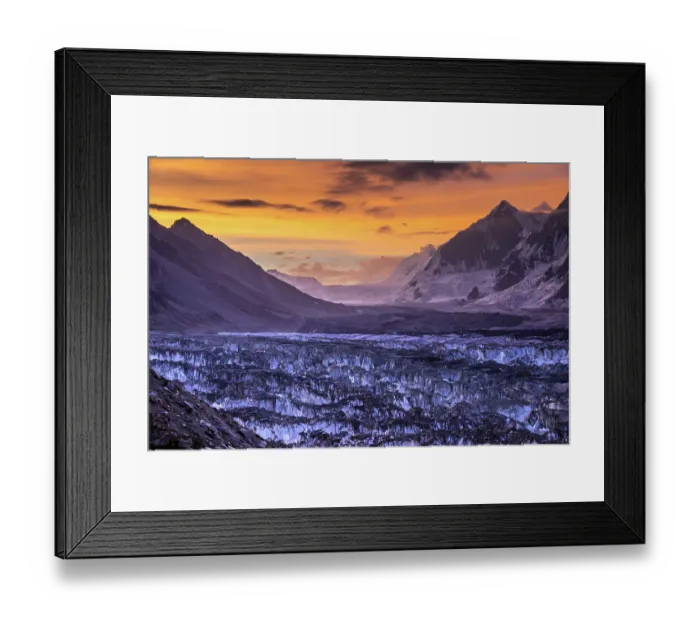 Framed Print : Dawn @ Hispar Glacier, Biafo Hispar Snow Lake Trek, Kani Basa To Jutmal, Central Karakoram National Park, Gilgit-Baltistan, Pakistan
