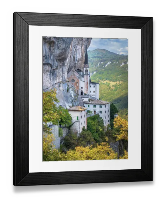 Framed Print : Santuario Madonna della Corona, Verona, Italy Framed Print : Santuario Madonna della Corona, Verona, Italy