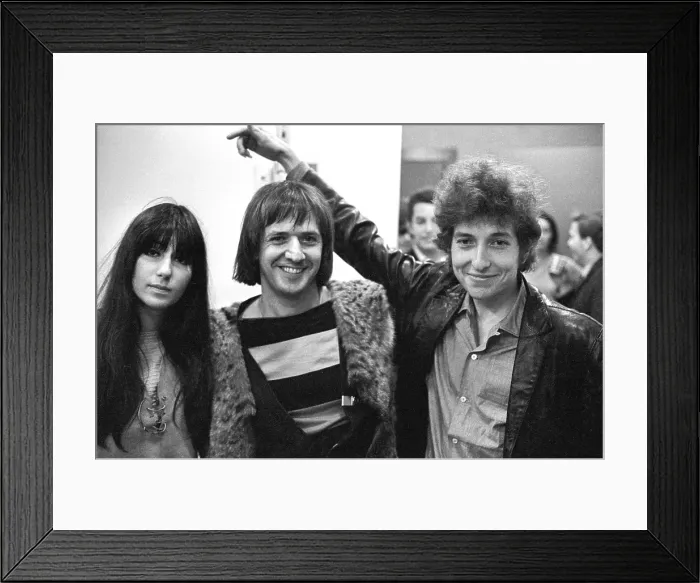 Framed Print : Bob Dylan with Sonny & Cher