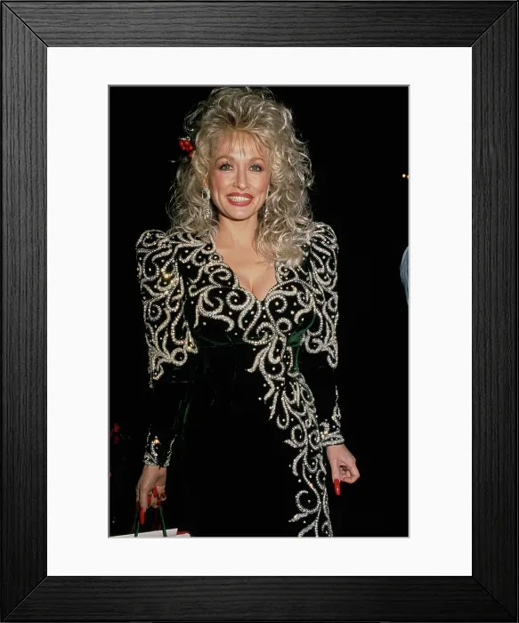 Framed Print : Dolly Parton Attends Sandy Gallin's Christmas Party