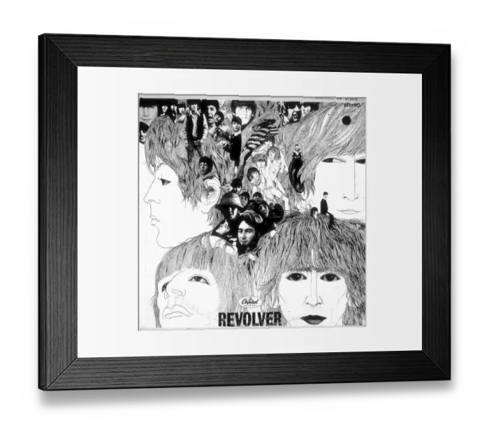 Framed Print : Beatles Revolver Album Cover Framed Print : Beatles Revolver Album Cover
