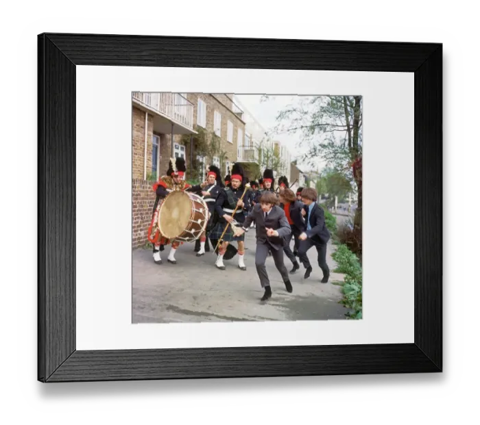 Framed Print : HELP!. LONDON, ENGLAND - MAY 1965: The Beatles (L-R)