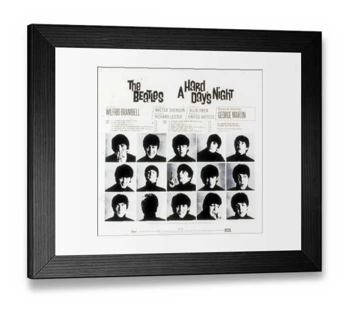 Framed Print : Beatles A Hard Day's Night Album Cover Framed Print : Beatles A Hard Day's Night Album Cover