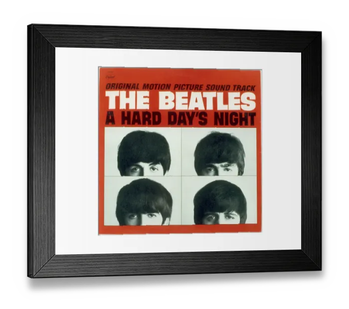 Framed Print : The Beatles A Hard Day's Night Album Cover Framed Print : The Beatles A Hard Day's Night Album Cover