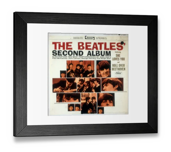 Framed Print : Beatles Second Album Album Cover Framed Print : Beatles Second Album Album Cover