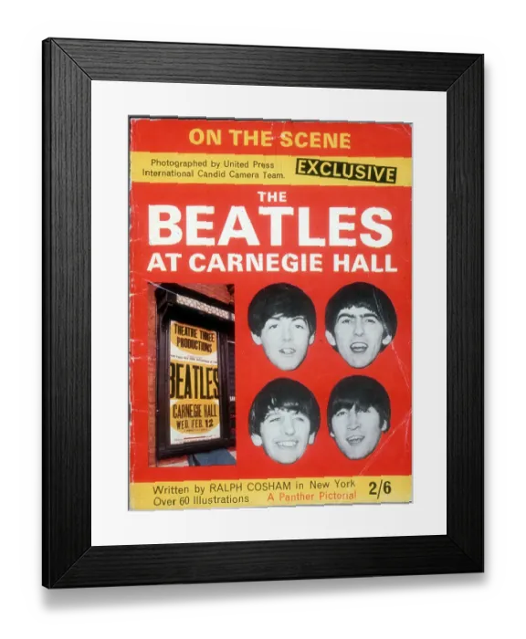 Framed Print : Beatles At Carnegie Hall Fanzine Framed Print : Beatles At Carnegie Hall Fanzine