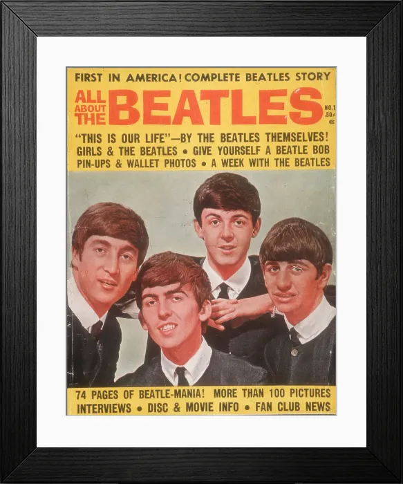 Framed Print : All About The Beatles Fanzine Framed Print : All About The Beatles Fanzine