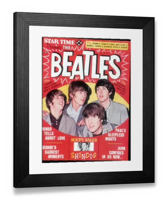 Framed Print : Beatles On The Cover Of A Fanzine Framed Print : Beatles On The Cover Of A Fanzine