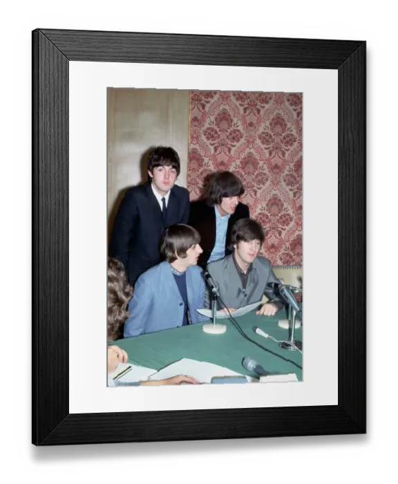 Framed Print : Beatles Press Conference In NY Framed Print : Beatles Press Conference In NY