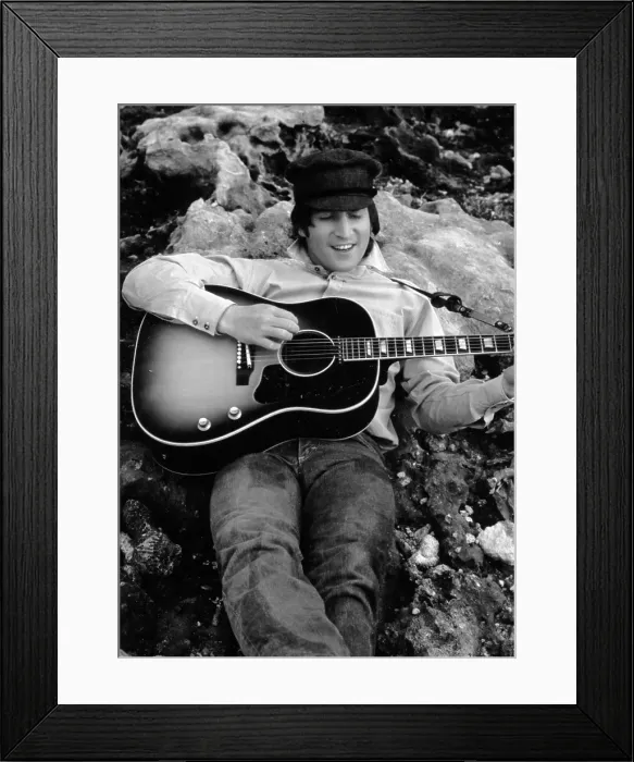 Framed Print : Portrait With Acoustic Guitar Framed Print : Portrait With Acoustic Guitar