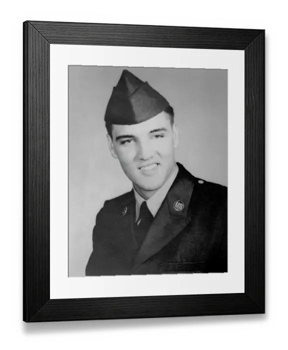 Framed Print : Rock and roll musician turned GI Elvis Presley serves a tour of duty in Germany Framed Print : Rock and roll musician turned GI Elvis Presley serves a tour of duty in Germany
