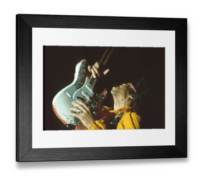 Framed Print : Jimi Hendrix Performs At Monterey Framed Print : Jimi Hendrix Performs At Monterey