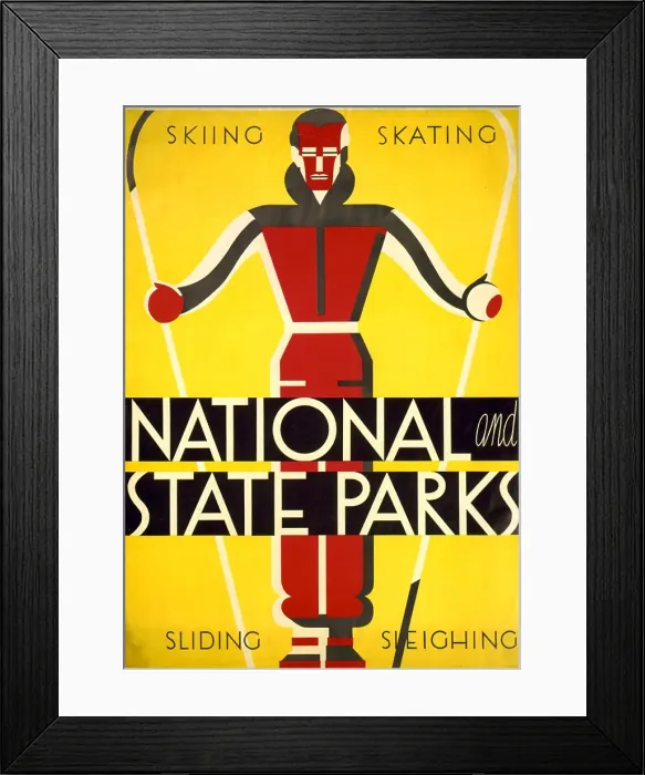 Framed Print : National and State Parks Promotional Poster Framed Print : National and State Parks Promotional Poster