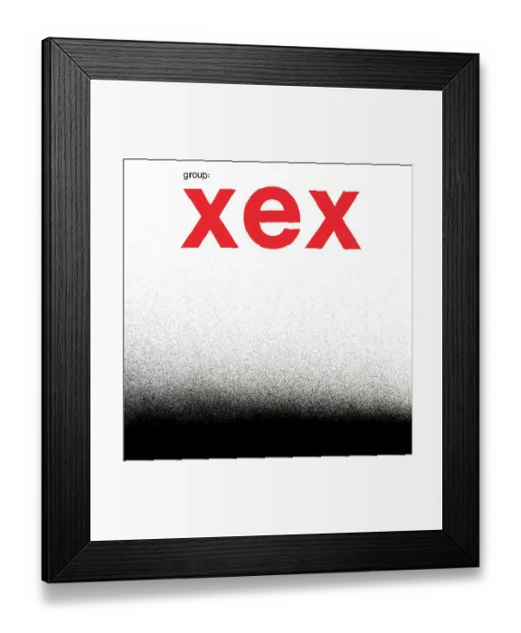 Framed Print : Album Cover for Xex Group:Xex