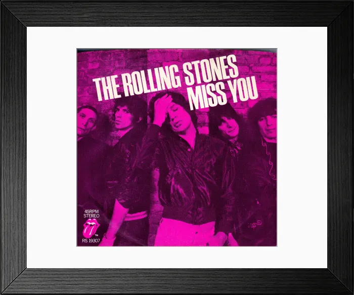 Framed Print : Rolling Stones Miss You Single Cover Framed Print : Rolling Stones Miss You Single Cover