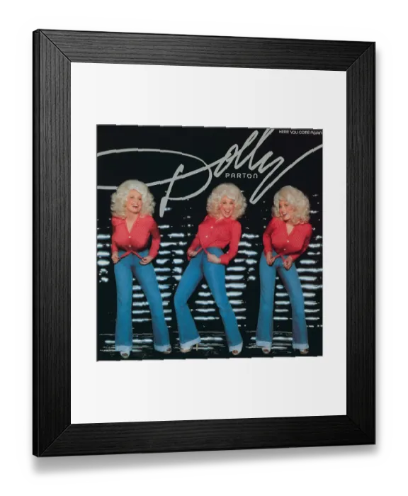 Framed Print : Album Cover For Here You Come Again Dolly Parton
