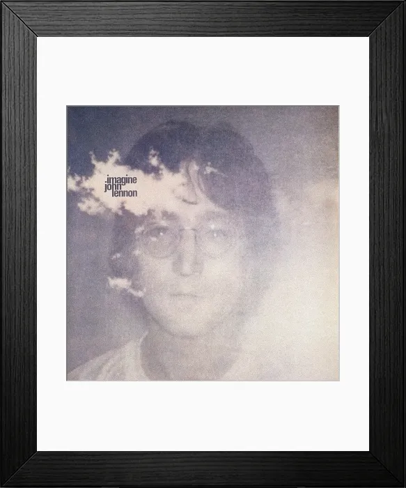 Framed Print : John Lennon's Imagine Album Cover Framed Print : John Lennon's Imagine Album Cover