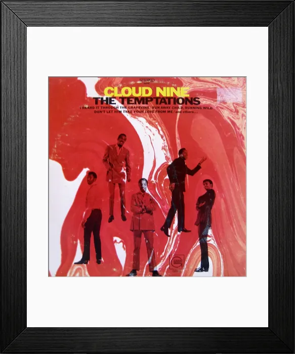 Framed Print : The Temptations Cloud Nine Album Cover Framed Print : The Temptations Cloud Nine Album Cover