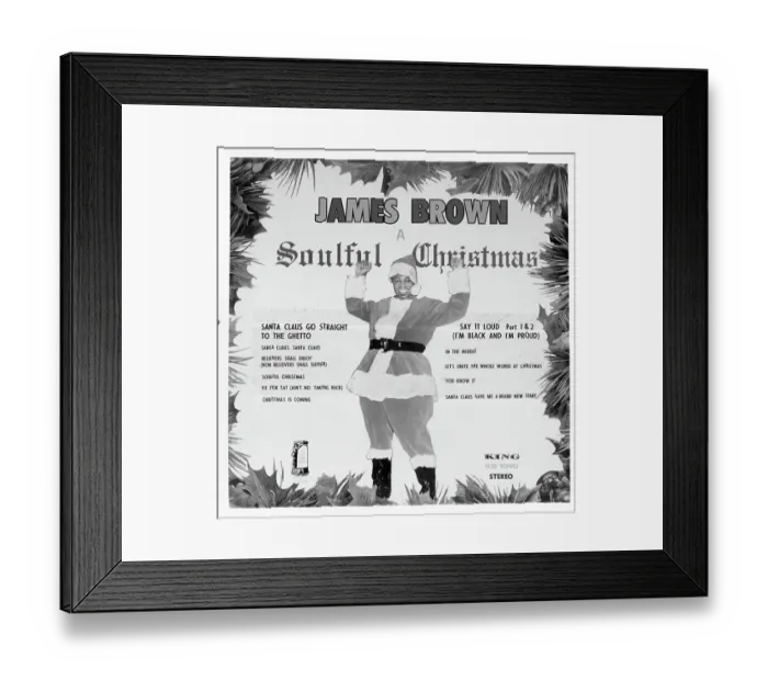 Framed Print : James Brown Soulful Christmas Album Cover Framed Print : James Brown Soulful Christmas Album Cover