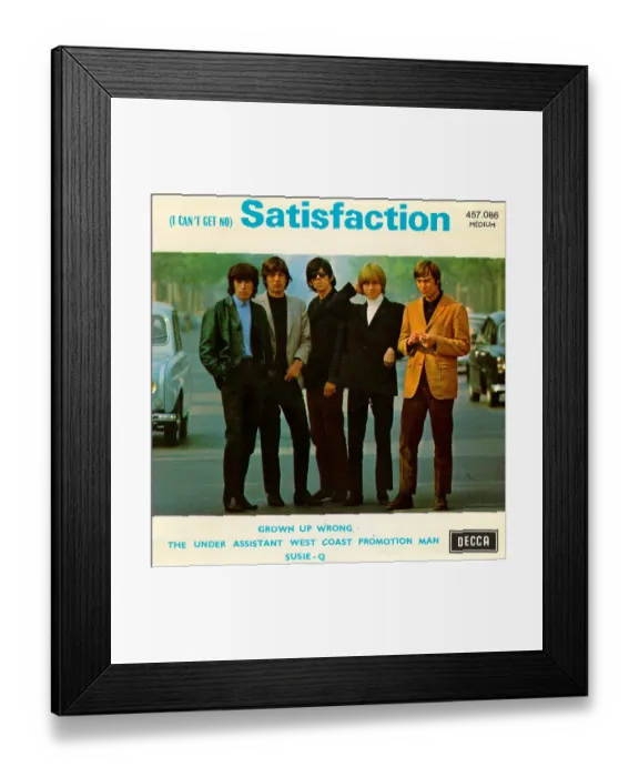 Framed Print : Rolling Stones Satisfaction Album Cover Framed Print : Rolling Stones Satisfaction Album Cover