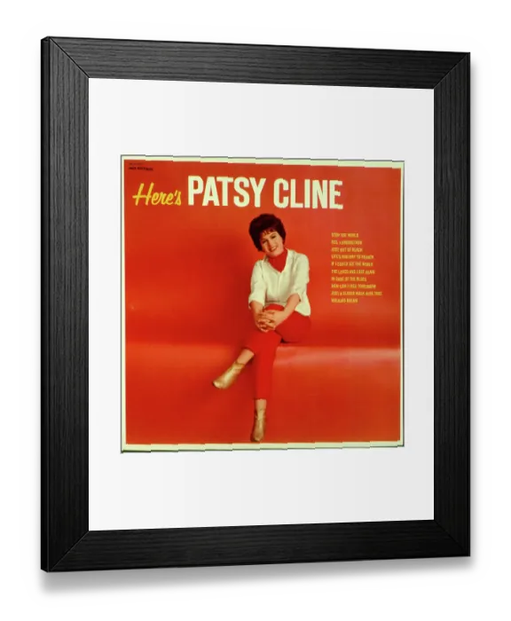 Framed Print : Here's Patsy Cline Album Cover