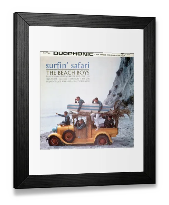 Framed Print : Beach Boys Surfin Safari Album Cover Framed Print : Beach Boys Surfin Safari Album Cover