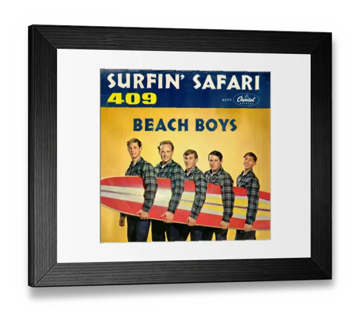 Framed Print : Beach Boys Surfin Safari Album Cover Framed Print : Beach Boys Surfin Safari Album Cover