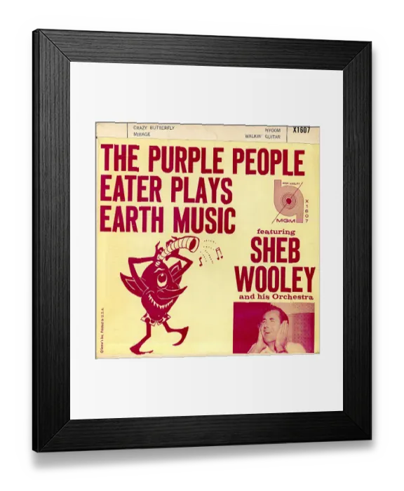Framed Print : Sheb Wooley Purple People Eater Album Cover Framed Print : Sheb Wooley Purple People Eater Album Cover