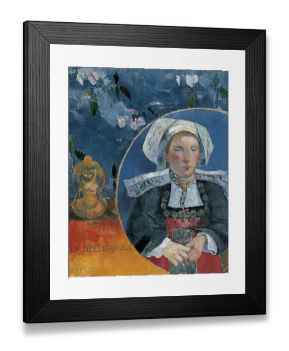 Framed Print : The beautiful Angèle, by Paul Gauguin, 1889, 19th Century, oil on canvas Framed Print : The beautiful Angèle, by Paul Gauguin, 1889, 19th Century, oil on canvas