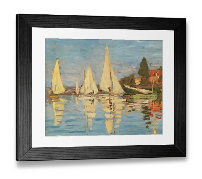 Framed Print : Regatta at Argenteuil, by Claude Monet, 1872, 19th Century, oil on canvas Framed Print : Regatta at Argenteuil, by Claude Monet, 1872, 19th Century, oil on canvas