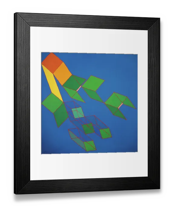 Framed Print : Dissipative structures, by Achille Perilli, 20th Century Framed Print : Dissipative structures, by Achille Perilli, 20th Century