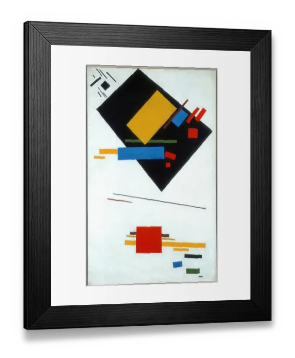 Framed Print : Suprematist painting (Black Trapezoid and Red Square), 1915. Artist: Malevich, Kasimir Severinovich (1878-1935) Framed Print : Suprematist painting (Black Trapezoid and Red Square), 1915. Artist: Malevich, Kasimir Severinovich (1878-1935)