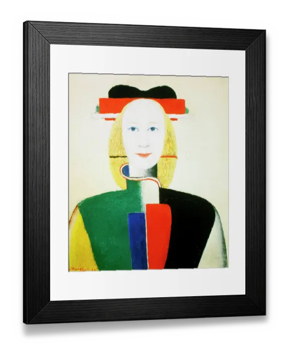 Framed Print : A Girl with a Comb, 1932-1933. Artist: Kazimir Malevich Framed Print : A Girl with a Comb, 1932-1933. Artist: Kazimir Malevich