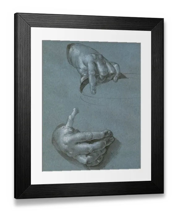 Framed Print : Hands. GERMANY - CIRCA 1600: Hands - Two studies Framed Print : Hands. GERMANY - CIRCA 1600: Hands - Two studies