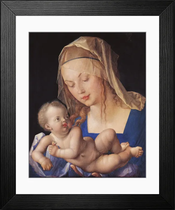 Framed Print : Madonna of the Pear, by Albrecht Drer, 1512, 16th Century, lime tree panel, cm 49 x 37 Framed Print : Madonna of the Pear, by Albrecht Drer, 1512, 16th Century, lime tree panel, cm 49 x 37