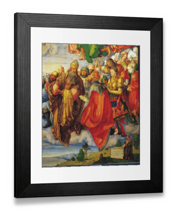 Framed Print : The Adoration of the Holy Trinity (The Landauer Altarpiece), by Albrecht Drer, 1511, 16th Century, oil on poplar panel, cm 135 x 123, 4 Framed Print : The Adoration of the Holy Trinity (The Landauer Altarpiece), by Albrecht Drer, 1511, 16th Century, oil on poplar panel, cm 135 x 123, 4